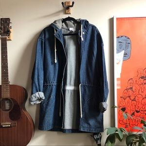 Vintage Oshkosh long denim jacket